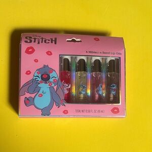 Disney Stitch Lip Oil Set with Pink and Blue Accents